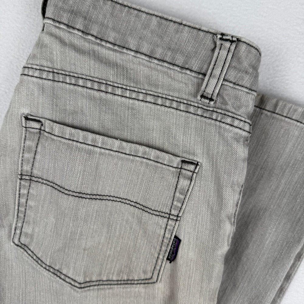 Patagonia Jeans Womens 30 Light Grey Wash Low Rise Straight Leg Organic Cotton